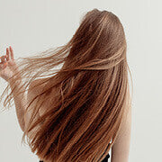 woman with long thin hair