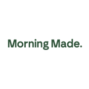 Green Morning Made text logo on a white background.