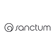 Sanctum logo - black text on white background.