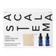 Acala Stem Lotus Clean Skincare Starter Set - white packaging with face oil, serum and cloth pictured on the front.