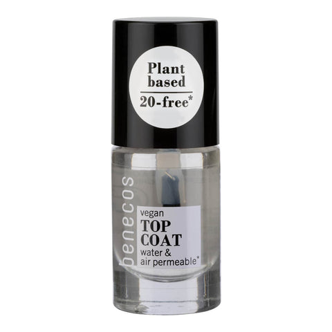 Beneccos nail polish top coat bottle on a white background.