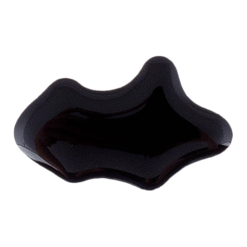 Black Benecos happy nail polish in licorice swatch on a white background.