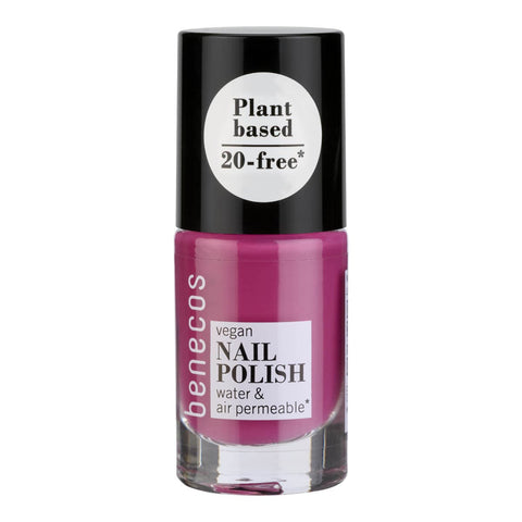Benecos happy vegan nail polish on a white background.