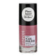 Benecos vegan nail polish bottle with pink polish and black cap on a white background.