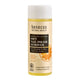 Benecos Natural Nail Polish Remover in a clear bottle with yellow liquid and an orange slice label, front view on a plain white background