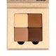 Benecos Natural Quattro Eyeshadow Coffee & Cream 4.8g open palette with four pans in cream, tan and two browns, overhead on a plain white background