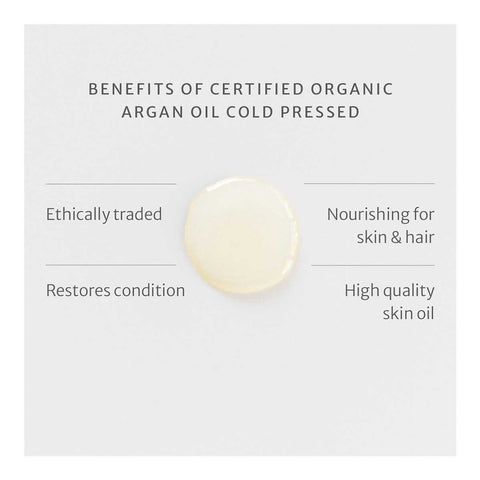 50ml BioBalance Organic Argan Oil texture and benefits, including ethically traded, restores condition, nourishing for skin and hair, and high quality skin oil.