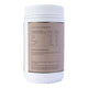 Nutrition information label on a white supplement container