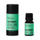 Black Chicken Remedies Essential Oil Blend Slumber 9ml bottle standing beside its black cylinder box, front view on a plain white background