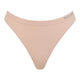Boody G-String Shell, a flat nude g-string with a logo waistband, front view on a plain white background, clear product photo