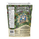 Botanika Blends Plant Protein Vanilla Cake Batter 500g pouch turned to show the back with a nutrition table and an illustrated character on white