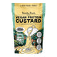 Botanika Blends Protein Custard Vanilla Cinnamon 120g in a yellow pouch with the words Vegan Protein Custard, front of the pouch on white