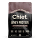 Chief Whey Protein package in smooth chocolate flavour on a white background