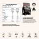 Chief Whey Protein packaging with nutrition information and product details on a beige background