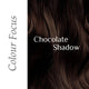 Chocolate shadow hair colour swatch, dark natural brown.