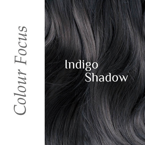 Indigo Shadow hair colour swatch, blue black.