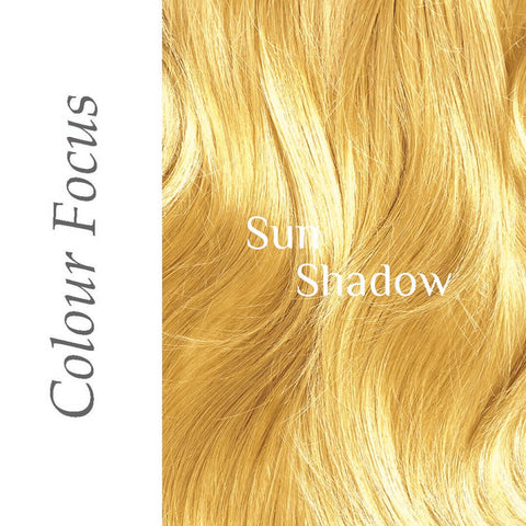 Sun Shadow hair colour swatch, warm golden blonde.