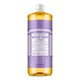 Dr. Bronner's Magic Soap bottle with lavender scent on a white background
