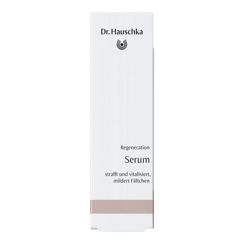 Dr. Hauschka Regeneration Serum packaging on a white background. 