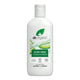 White recycled plastic bottle of Dr. Organic Aloe Vera Conditioner, soothes & restores all hair types.