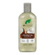 265ml bottle Dr. Organic Virgin Coconut Oil Shampoo that gently cleanses, rejuvenates, and nourishes hair.