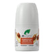 50ml bottle Dr. Organic Moroccan Argan Oil Roll-On Deodorant, aluminium free, vegan, and cruelty free formula.