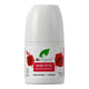 50ml bottle Dr. Organic Rose Otto Roll-On Deodorant, aluminium free, vegan, and cruelty free formula.