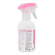 Back of spray bottle of natural hypoallergenic lotion for pets with skin issues, showing ingredients and directions.