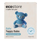 ecostore Baby Nappy Balm 60ml in a cream box with a blue crochet teddy bear, front of the box on a plain white background, clear product photo