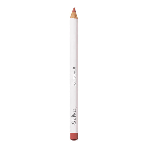 Ere Perez Acai Lip Pencil Kiss 1.1g, a slim white pencil with a rose brown tip, standing upright on a plain white background, clear product photo