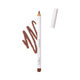 Lip liner pencil with Naughty shade and white cap on white background.