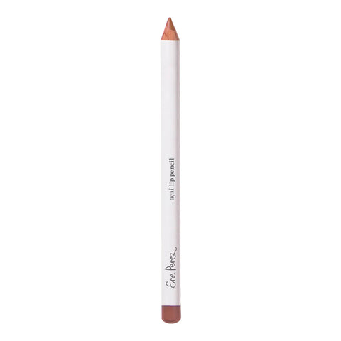 Ere Perez Acai Lip Pencil Shy 1.1g, a slim white pencil with a pinkish brown tip, standing upright on a plain white background