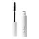 Ere Perez Avocado Waterproof Mascara Black 10g in a white tube standing beside its wand with black bristles, front view on a plain white background
