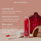 Ere Perez lip & cheek tint pictured next to a halved beetroot with lid off. Showing hero ingredients and their properties.