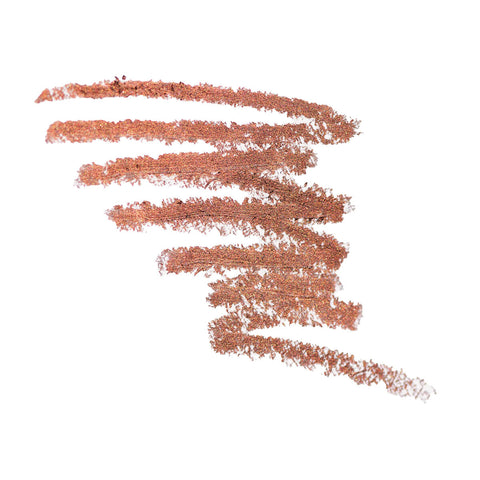 Ere Perez Jojoba Eye Pencil Bronze 1.1g swatch, a copper brown pencil scribble, close up of the scribble on a plain white background