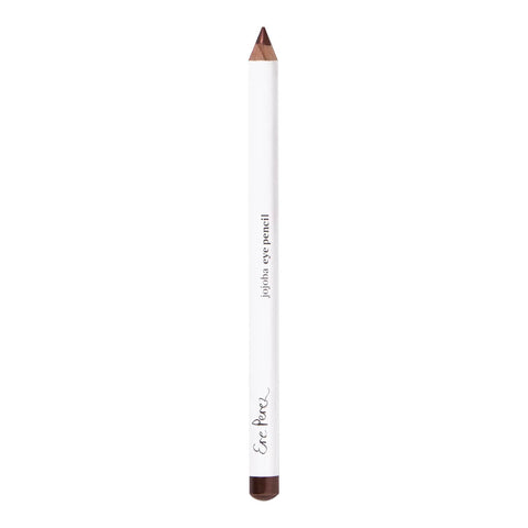 Ere Perez Jojoba Eye Pencil Bronze 1.1g, a slim white pencil with a brown tip, standing upright, front view on a plain white background