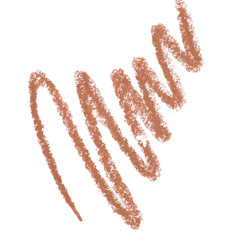 Ere Perez Jojoba Eye Pencil Clay 1.1g swatch, a terracotta tan pencil scribble, close up of the scribble on a plain white background