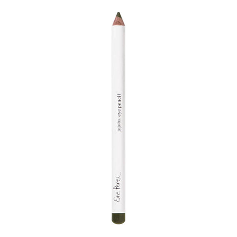 Ere Perez Jojoba Eye Pencil Forest 1.1g, a slim white pencil with a dark green tip, standing upright on a plain white background