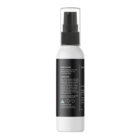 White spray bottle with black label on a white background.