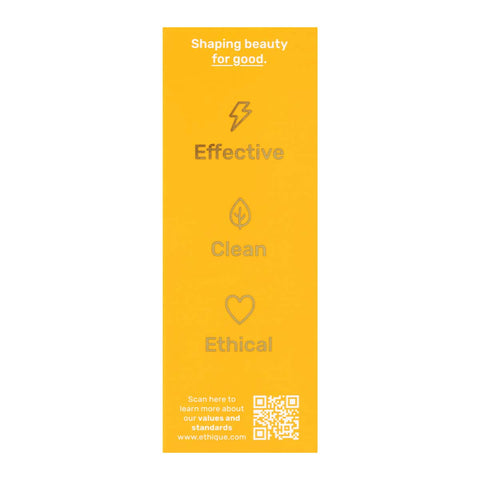 Right side of Ethique Clarifying Solid Shampoo for Oily hair and Roots 110g box, showing product highlights.