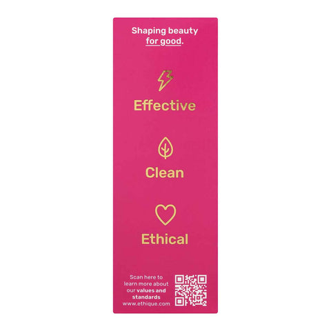 Right side of Ethique Repairing Solid Shampoo for Damaged Hair 110g box, showing product highlights.
