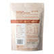 Back of 450g bag Evolution Botanicals EVO Protein + Functional Mushrooms in Smooth Chocolate flavour, showing nutritional information.