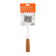 A reusable dishwashing brush with a white handle and a brown wood-grain lower section, packaged on a white and orange cardboard backing. The brand name 'Sustainable' is visible on the packaging.