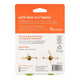 Full Circle Suds Up Dish Brush Refill 2 pack card pack turned to show the back with an orange panel, icons and small print on a plain white background