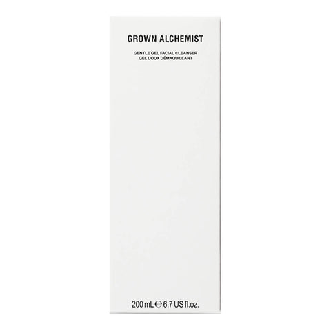 Grown Alchemist facial cleanser packaging on a white background.