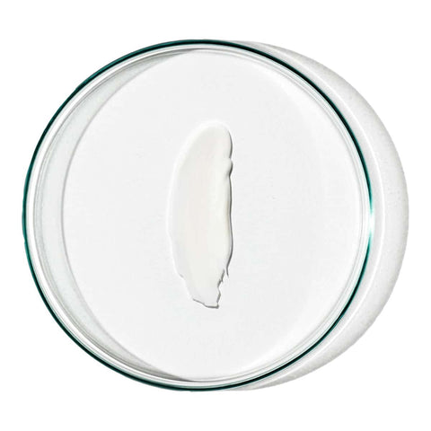 Grown Alchemist Hydra-Restore Day Cream 65ml swatch, a dollop of white cream in a glass petri dish, overhead on a plain white background