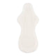 Inside view of a hannahPAD reusable super ultra pad made from certified organic cotton, featuring a single snap fastener.