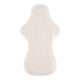 Inside view of a hannahPAD reusable ultra pad made from certified organic cotton, featuring a single snap fastener.