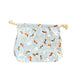 hannah Waterproof Wet Bag Blue Doggos, a pale blue drawstring bag printed with small brown dogs on a plain white background, clear product photo