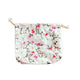 hannah Waterproof Wet Bag Pink Flowers, a white drawstring bag printed with pink blossom on a plain white background, clear product photo